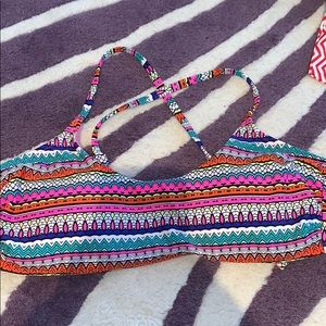Neon Patterned Bikini Top